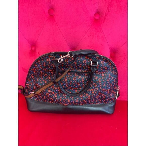 Coach Floral Sierra Ranch Satchel Crossbody & Matching Double Zip Card Case - Picture 5 of 16